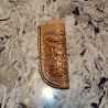Tooled Leather Knife Sheath for 4 Inch Folding Knife