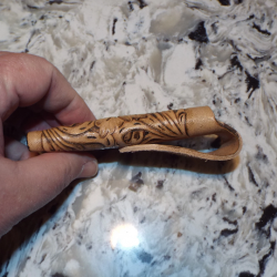Tooled Leather Knife Sheath for 4 Inch Folding Knife
