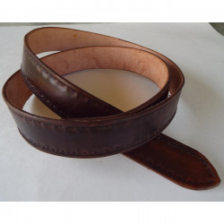 1 1/2" Hand Tooled Leather Belt - Brown