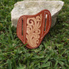 Tooled Pancake Knife Sheath - Tooled Leaf and Vine Design, Left Handed or Right Handed