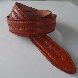 1 1/2" Hand Tooled Leather...