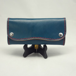 Blue Leather Long Wallet...