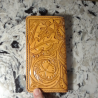 Tooled Leather Long Wallet