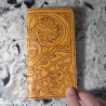 Tooled Leather Long Wallet