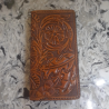 Tooled Leather Long Wallet