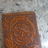 Tooled Leather Long Wallet