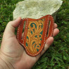Tooled Pancake Knife Sheath - Tooled Leaf and Vine Design, Left Handed or Right Handed